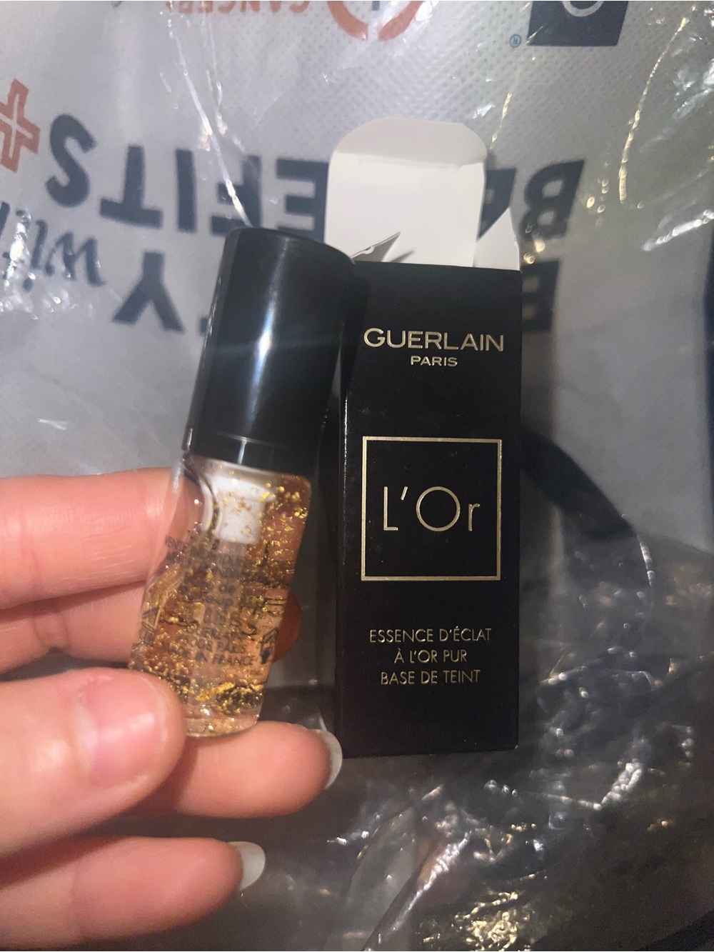 GUERLAIN L'Or Radiance Concentrate w Pure Gold Makeup BasePrimer SAMPLE 5 mL New